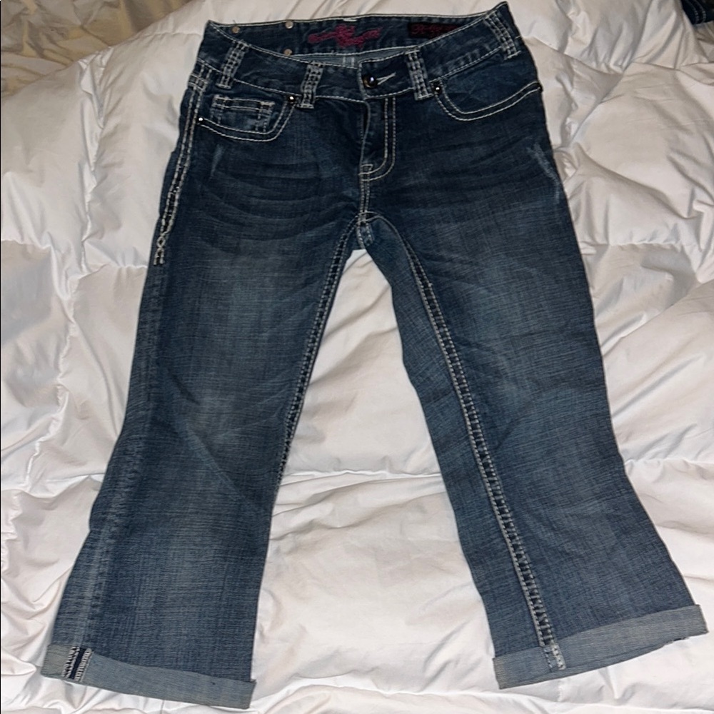 Rock and Roll Cowgirl, Mid-Rise Capris, 27 x 34